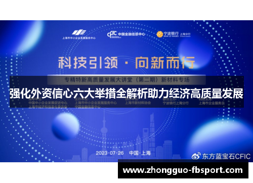 强化外资信心六大举措全解析助力经济高质量发展